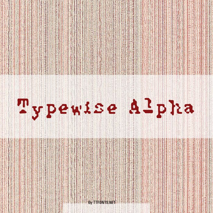 Typewise Alpha example